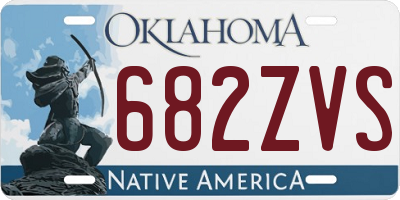 OK license plate 682ZVS