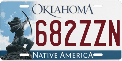 OK license plate 682ZZN