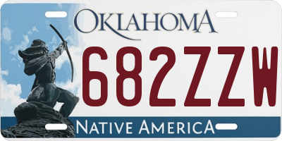 OK license plate 682ZZW