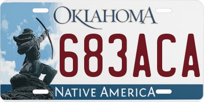 OK license plate 683ACA