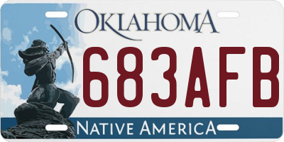 OK license plate 683AFB