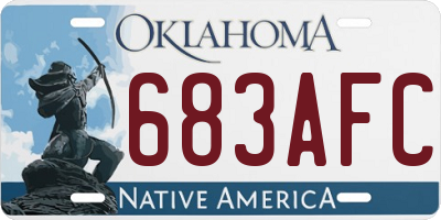 OK license plate 683AFC