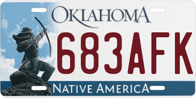 OK license plate 683AFK