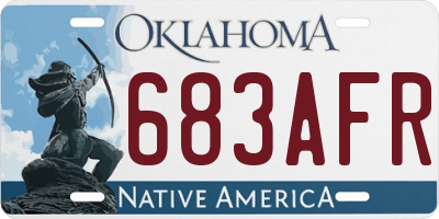 OK license plate 683AFR