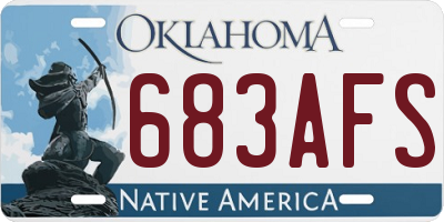 OK license plate 683AFS