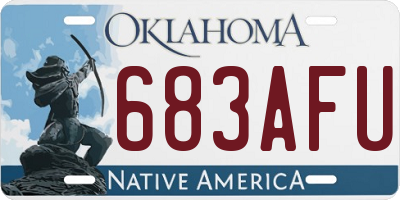 OK license plate 683AFU