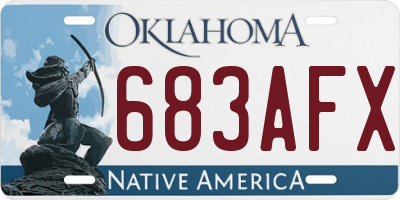 OK license plate 683AFX