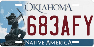 OK license plate 683AFY