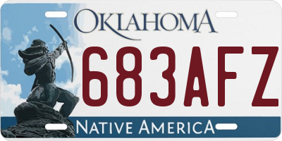 OK license plate 683AFZ