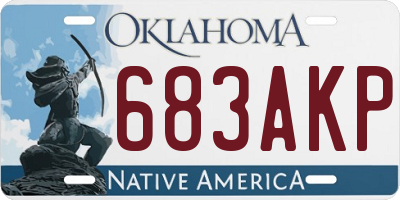 OK license plate 683AKP