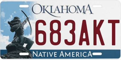OK license plate 683AKT