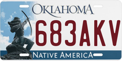 OK license plate 683AKV