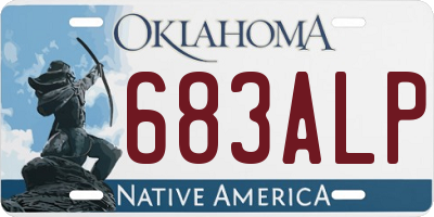 OK license plate 683ALP