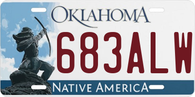 OK license plate 683ALW