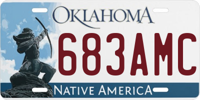 OK license plate 683AMC