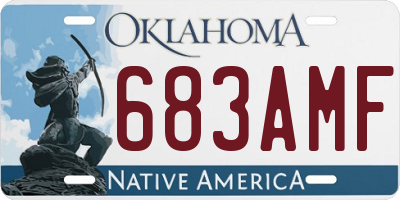OK license plate 683AMF
