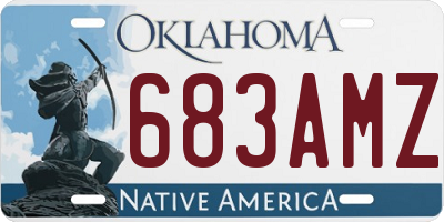 OK license plate 683AMZ