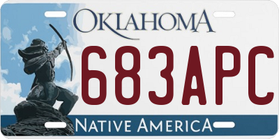 OK license plate 683APC
