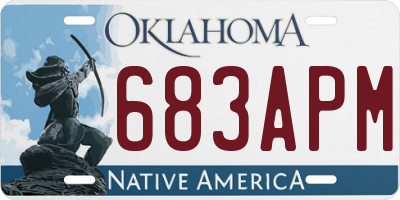 OK license plate 683APM