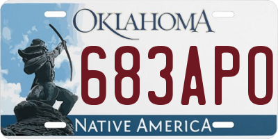 OK license plate 683APO