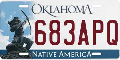 OK license plate 683APQ