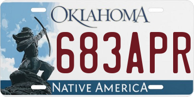 OK license plate 683APR