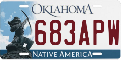 OK license plate 683APW