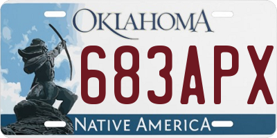 OK license plate 683APX