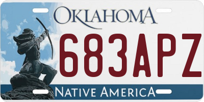 OK license plate 683APZ