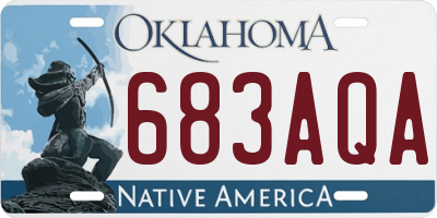 OK license plate 683AQA