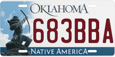OK license plate 683BBA