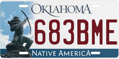OK license plate 683BME