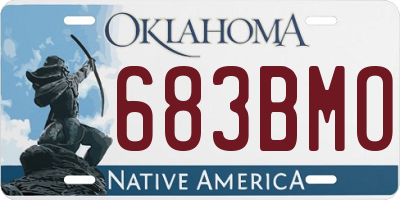 OK license plate 683BMO