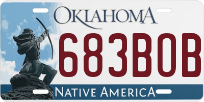 OK license plate 683BOB