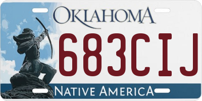 OK license plate 683CIJ