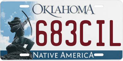 OK license plate 683CIL