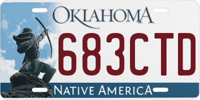 OK license plate 683CTD