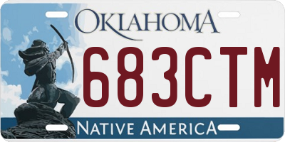 OK license plate 683CTM