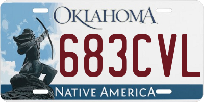 OK license plate 683CVL