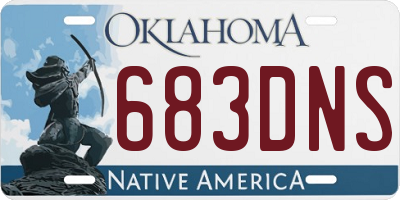 OK license plate 683DNS