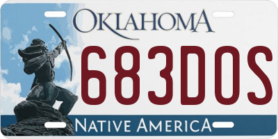 OK license plate 683DOS