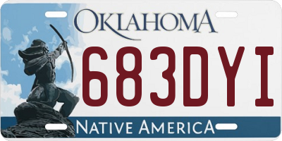OK license plate 683DYI
