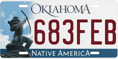 OK license plate 683FEB