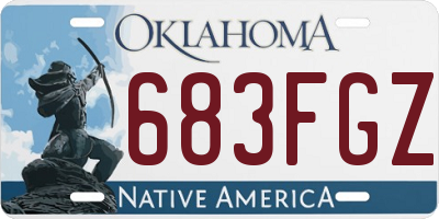 OK license plate 683FGZ