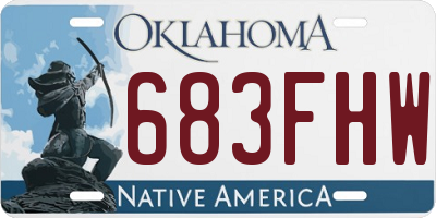 OK license plate 683FHW
