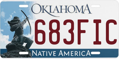 OK license plate 683FIC