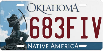 OK license plate 683FIV