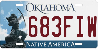 OK license plate 683FIW