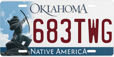 OK license plate 683TWG