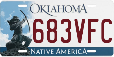 OK license plate 683VFC